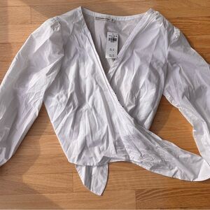 Abercrombie White Wrap Top